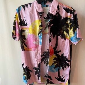 American Eagle Outfitters | Retro Tropical Short-Sleeve Button-Up Shirt
